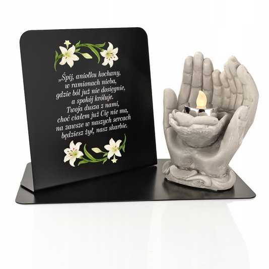 Solárny Cintorínsky Lampáš s Personalizáciou a Metalovým Podstavcom
